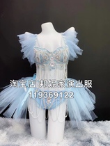 L Bonnies new handpicked bikini fairy tutu dress bar singer dance team guest suit led commercial