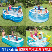 INTEX Baby Boy Tent Home Indoor Marine Polo Pool Fencing Inflatable Swimming Pool Play Water Tub Toy House