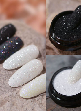 网红美甲星光毛呢粉砂糖粉黑纱粉指甲饰品闪粉糖衣粉毛衣粉雪花粉
