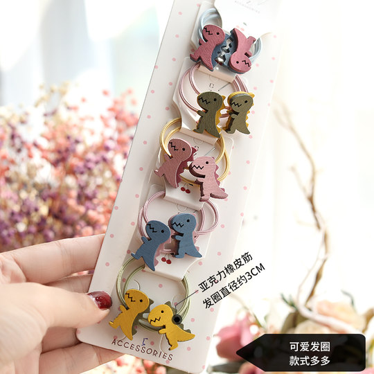 儿童皮筋不伤发弹性好宝宝头绳高质量扎头发发绳公主可爱头饰头花