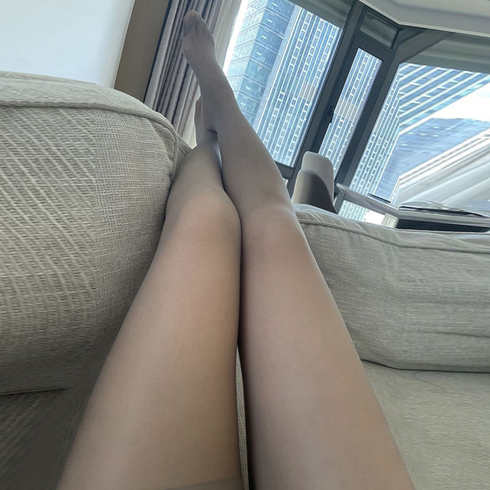 胖MM丝袜女夏季高级感防勾丝开档连裤袜超薄款透气蕾丝长款过膝袜 - 图3