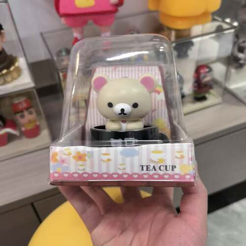 日系卡通点头轻松熊点头汽车桌面摆件太阳能汽车摇头装饰品车载 - 图1