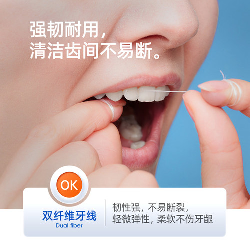 trisa原装进口优护膨胀牙线剔牙护龈深洁扁线便携随身薄荷香40米 - 图3