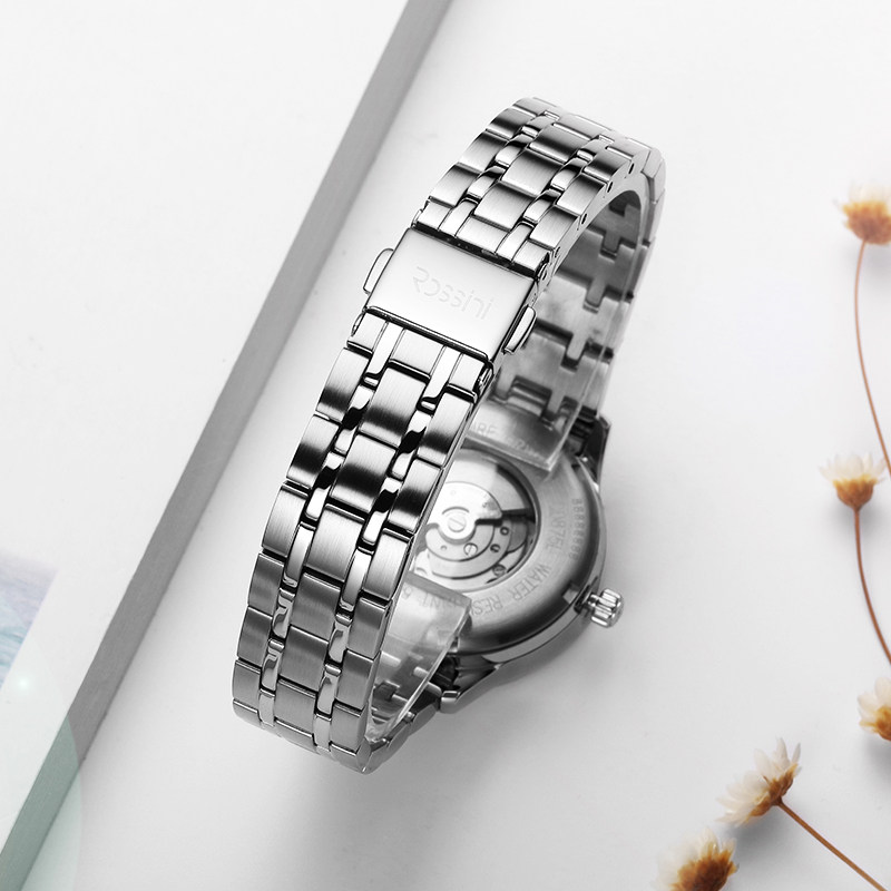 罗西尼官方新款双日历背透情侣表 罗西尼茵达美国产腕表