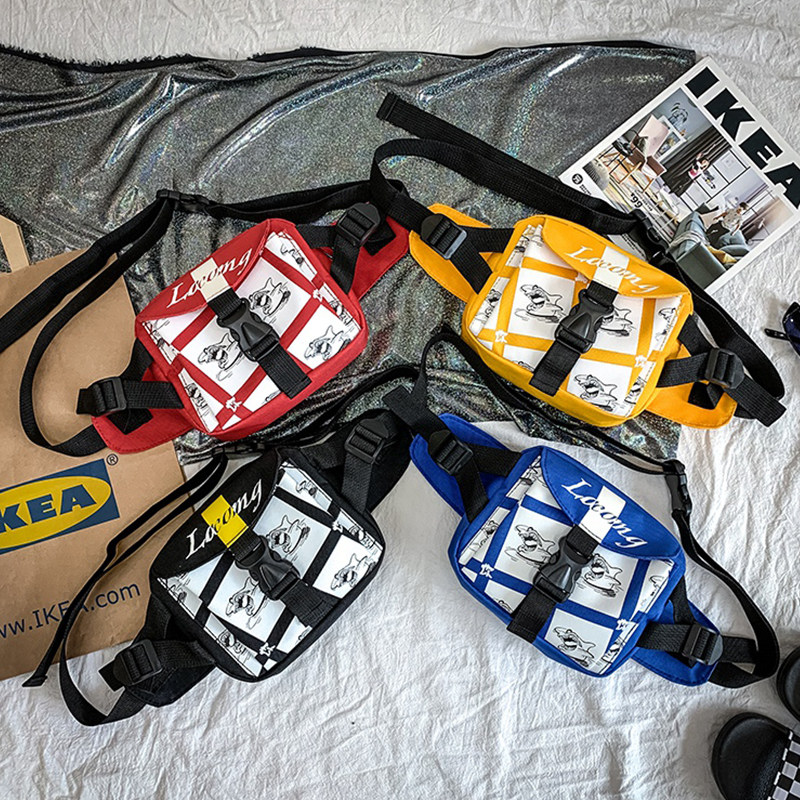 墨西卡小鲨鱼涂鸦腰包多用斜挎包 墨西卡女士包袋