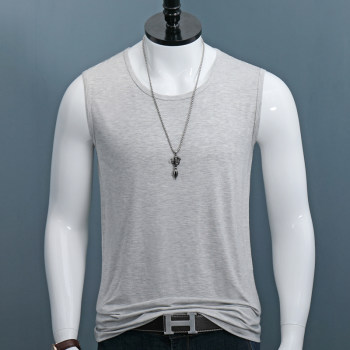 Modal round neck sleeveless vest ຜູ້ຊາຍໄວຫນຸ່ມ bottoming vest summer sweatshirt ກິລາບາງໆບາງໆ