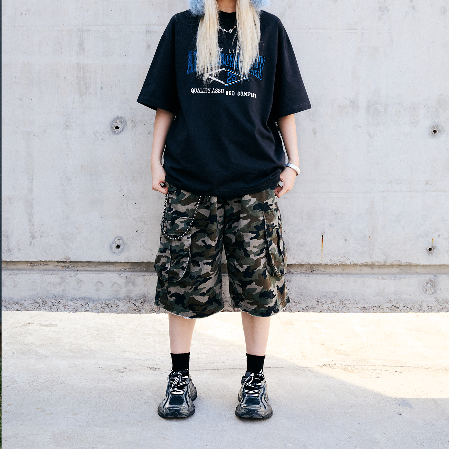 aphasiagallery工装迷彩七分短裤男宽松多口袋休闲裤潮流中裤女,淘宝优惠券,粉丝福利购,淘宝优惠卷