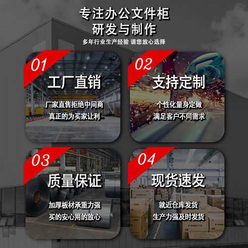 钢制办公室通门文件柜铁皮柜带锁书柜资料会计凭证档案柜储物柜子 - 图2