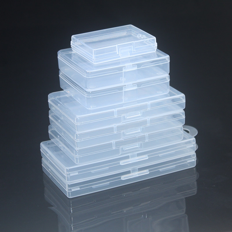 扁平数码配件收纳盒透明白U盘U盾转接头数据线整理保护套超薄防尘