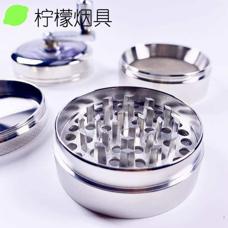 手摇磨烟器grinder碎烟器烟草研磨器大号金属磨具手动四层55mm - 图2