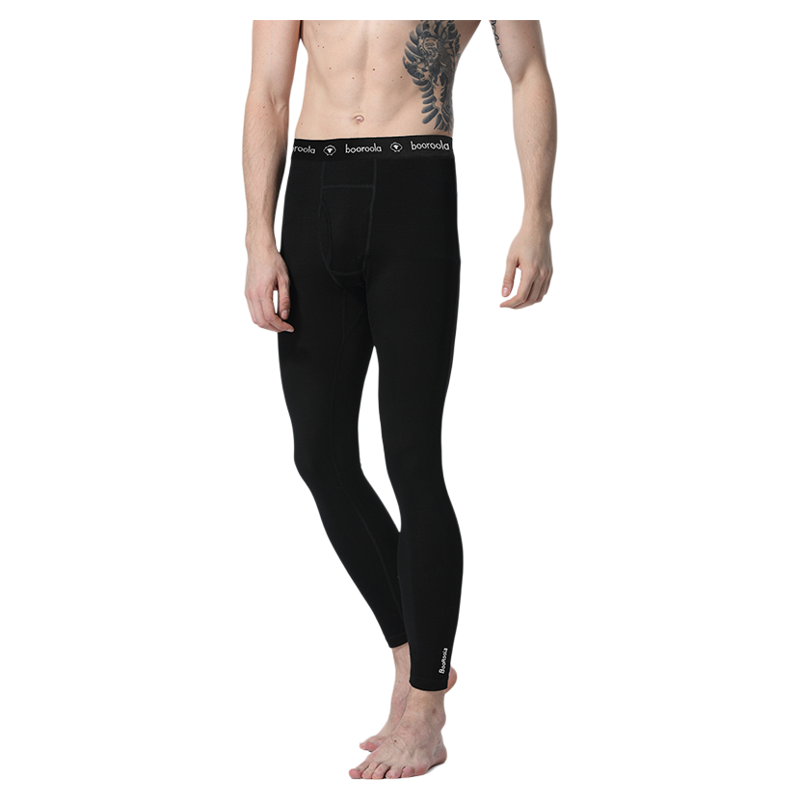 BOOROOLA16.5μm美利奴羊毛保暖打底裤男180GSM滑雪内衣户外训练,淘宝优惠券,粉丝福利购,淘宝优惠卷