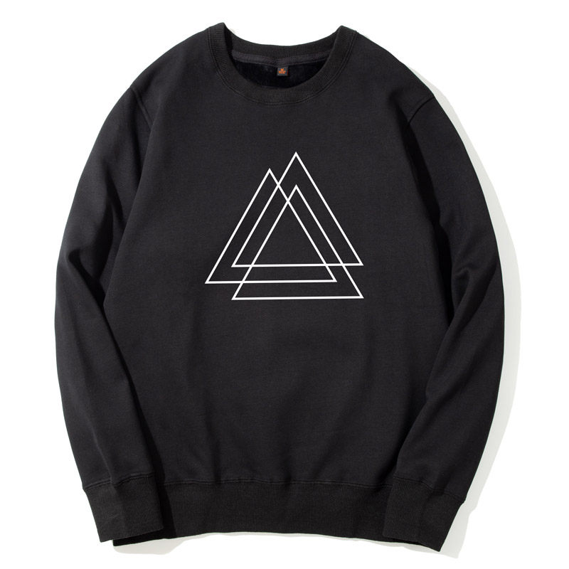 余文乐2020潮牌春秋男士圆领卫衣 素蒙卫衣