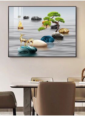 铝合金电表箱装饰画免打孔遮挡箱客厅开关电表盒配电箱电闸挂画