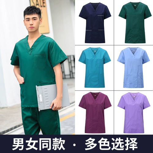 Хлопковый летний тонкий комбинезон, униформа врача, комплект