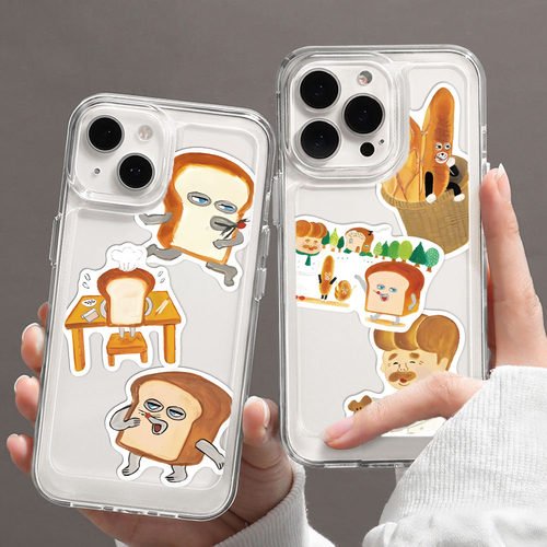 120张面包小偷贴纸卡通可爱创意沙雕抽象手账手机笔记本装饰贴画 - 图0