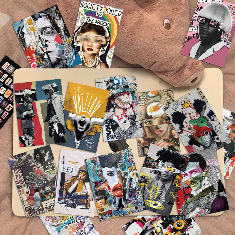 100张摩登艺术杂志封面贴纸复古风小众手账diy手机壳装饰防水贴画,淘宝优惠券,粉丝福利购,淘宝优惠卷