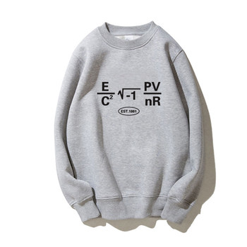 ສູດຟີຊິກຄະນິດສາດ MIT geek nerd pullover round neck plus velvet loose sweatshirt