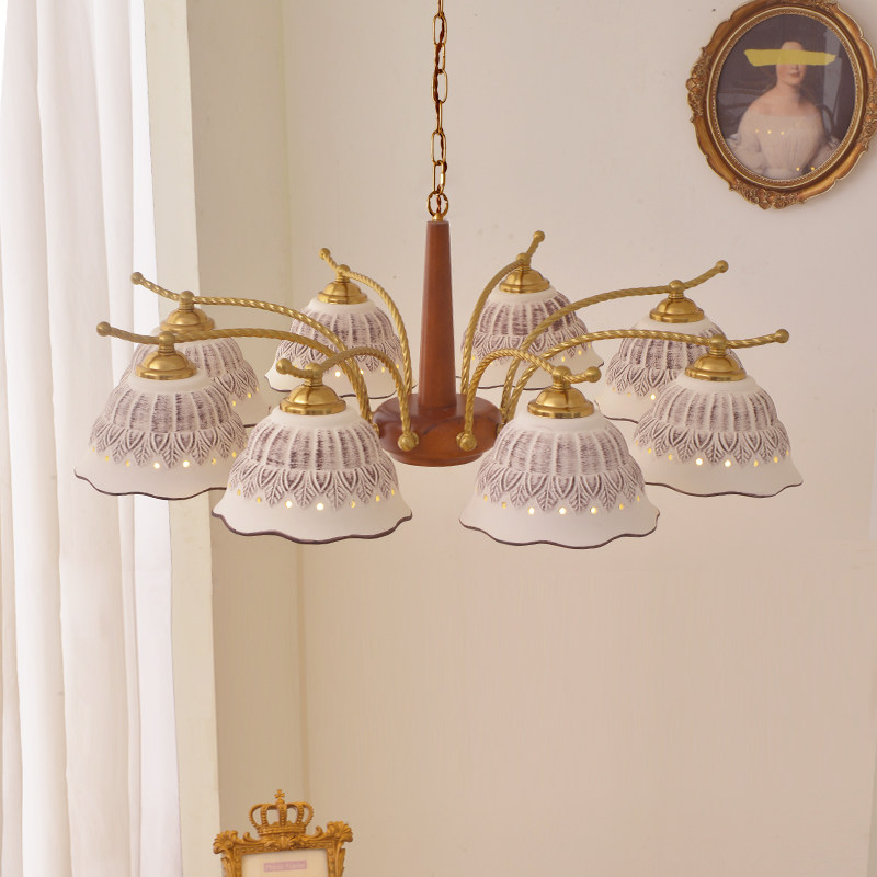 日式复古胡桃木陶瓷客厅吊灯简约餐厅民宿卧室书房中古法式灯具,淘宝优惠券,粉丝福利购,淘宝优惠卷