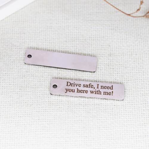 1pcsDrive carefully. I need you by my side 激光雕刻饰品配件 - 图1