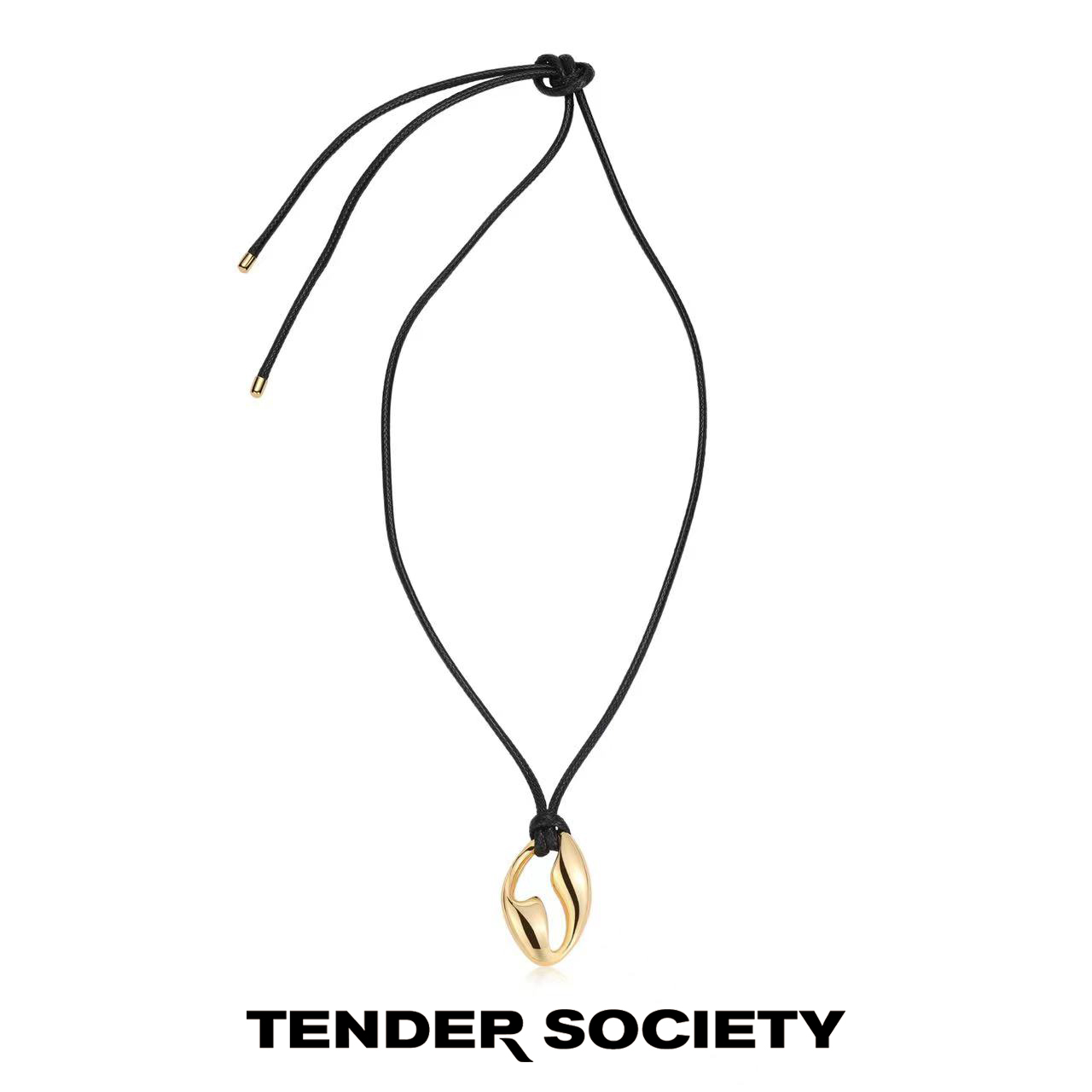 Tender Society T for Tender 金色大号T字环长项链毛衣链秋冬款 - 图0