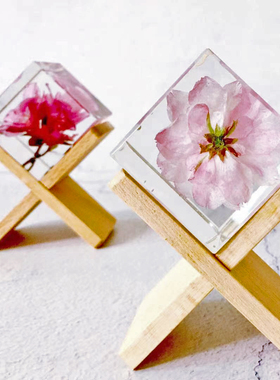 【小立方】植物樱花标本立方体树脂滴胶干花礼物非日本sola宙