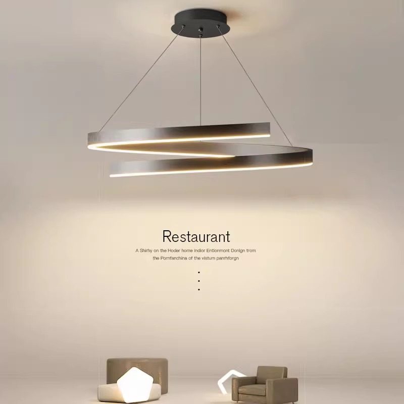 创意现代简约风LED吊灯北欧轻奢餐卧室大气极简客厅咖啡馆餐桌厅,淘宝优惠券,粉丝福利购,淘宝优惠卷