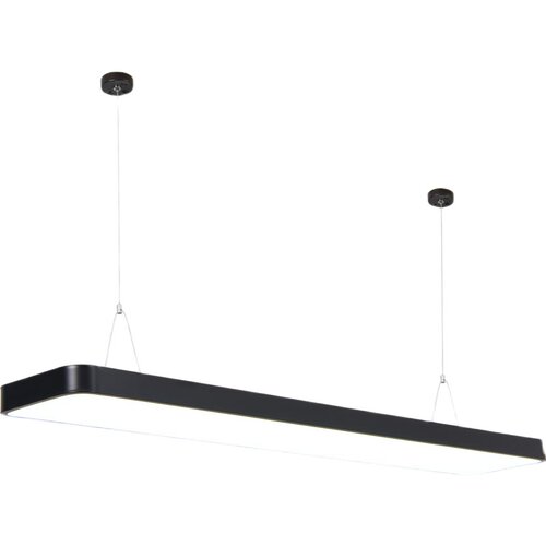 简约黑色长条形灯LED吸顶灯吊灯办公室写字楼健身房教室工作室灯 - 图3