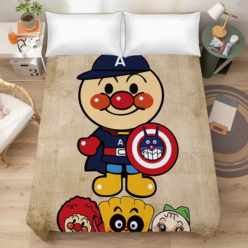 儿童面包超人卡通磨毛床单可爱饼干学生寝室居家卧室单人被单,淘宝优惠券,粉丝福利购,淘宝优惠卷