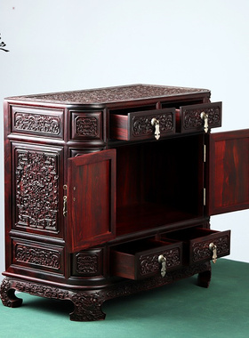 印度小叶紫檀收纳明清古典五斗柜