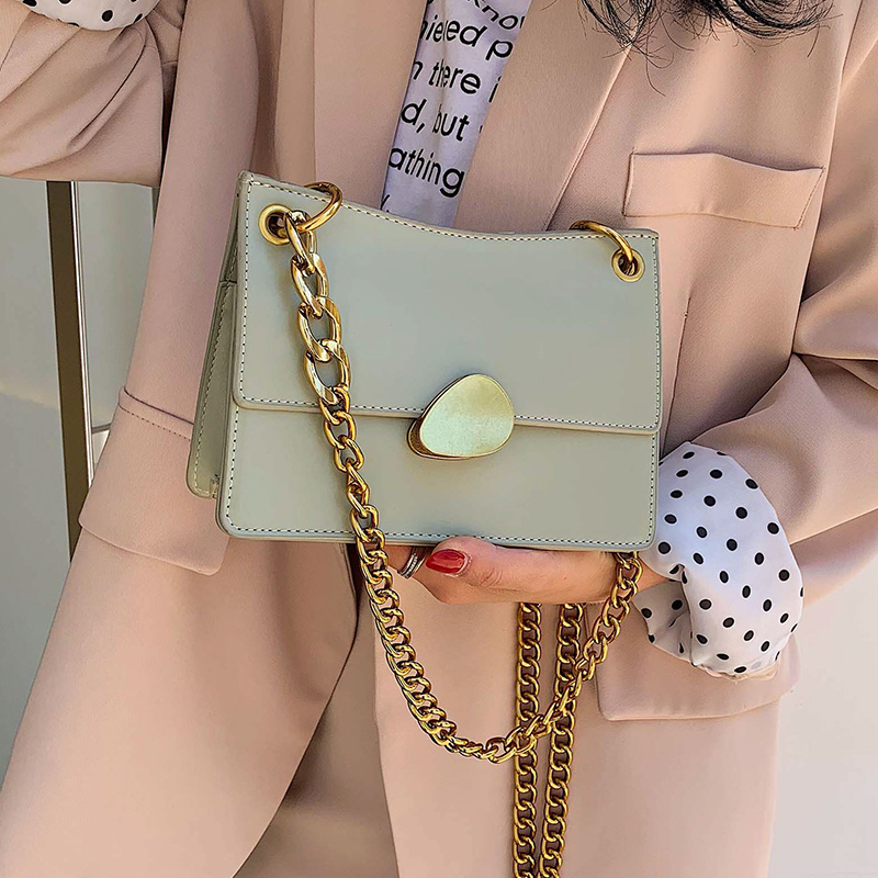 2060包袋 每日上新 原创定制春上新质感女包包新款潮韩版百搭单肩斜挎ins时尚链条小方包0