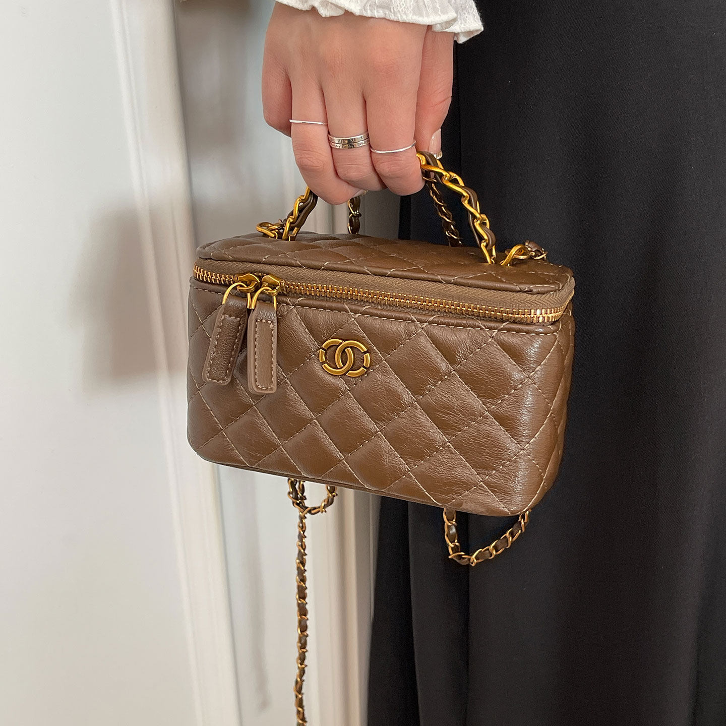 小香风菱格链条水桶包女2026新款单肩斜挎手提盒子包通勤洋气百搭,淘宝优惠券,粉丝福利购,淘宝优惠卷