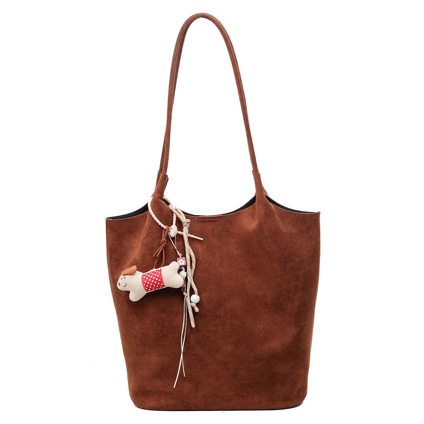 通勤休闲磨砂托特包女式2025百搭韩版气质ins大容量麂皮单肩包,淘宝优惠券,粉丝福利购,淘宝优惠卷