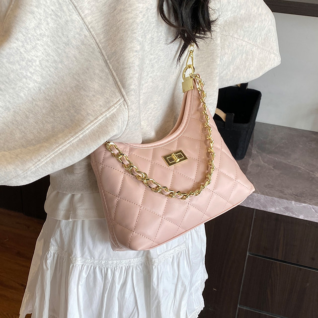 Small fragrant style rhombus chain shoulder bag