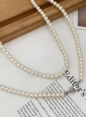 锁骨链高级感毛衣链珍珠项链