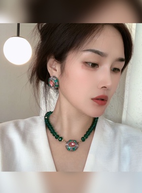 古风重工宝石项链耳环宝石