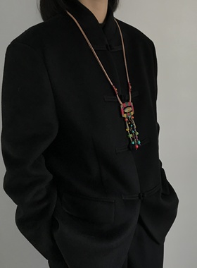 三环路白铜镀银毛衣链女项链