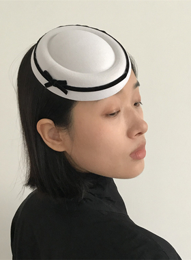 三环路丝绒贝雷帽英伦风女圆顶帽