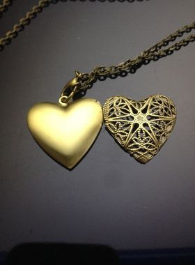 复古心形情侣礼物吊坠项链包邮