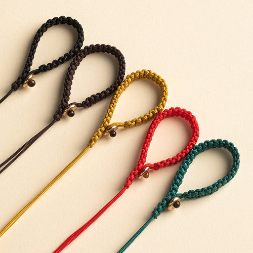 汽车钥匙挂绳手工编织钥匙扣半成品平结活扣吊坠绳子男女DIY配件 - 图1