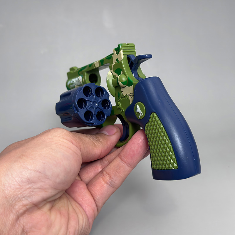 迷你儿童玩具枪男孩无需电池上膛扣动连发解压左伦枪模型14岁以上 - 图2