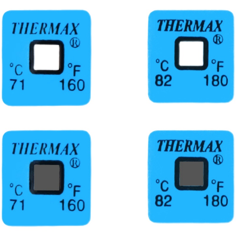 Thermax单格测温纸 71℃ 82℃ 50贴/本英国测温贴纸 TMC示温贴纸 - 图2