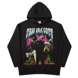 Рули Хипхоп Трэвис Скотт Винтаж Прест -Хип -Хип -Хип -Хуп Свитер с капюшоном в зимних рукавах