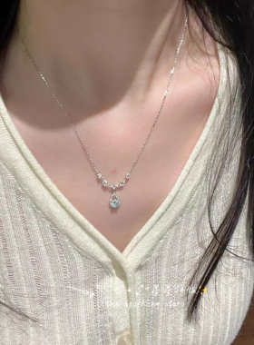 一滴泪~水滴闪钻项链女轻奢小众锁骨高级感精致ins气质饰品礼物