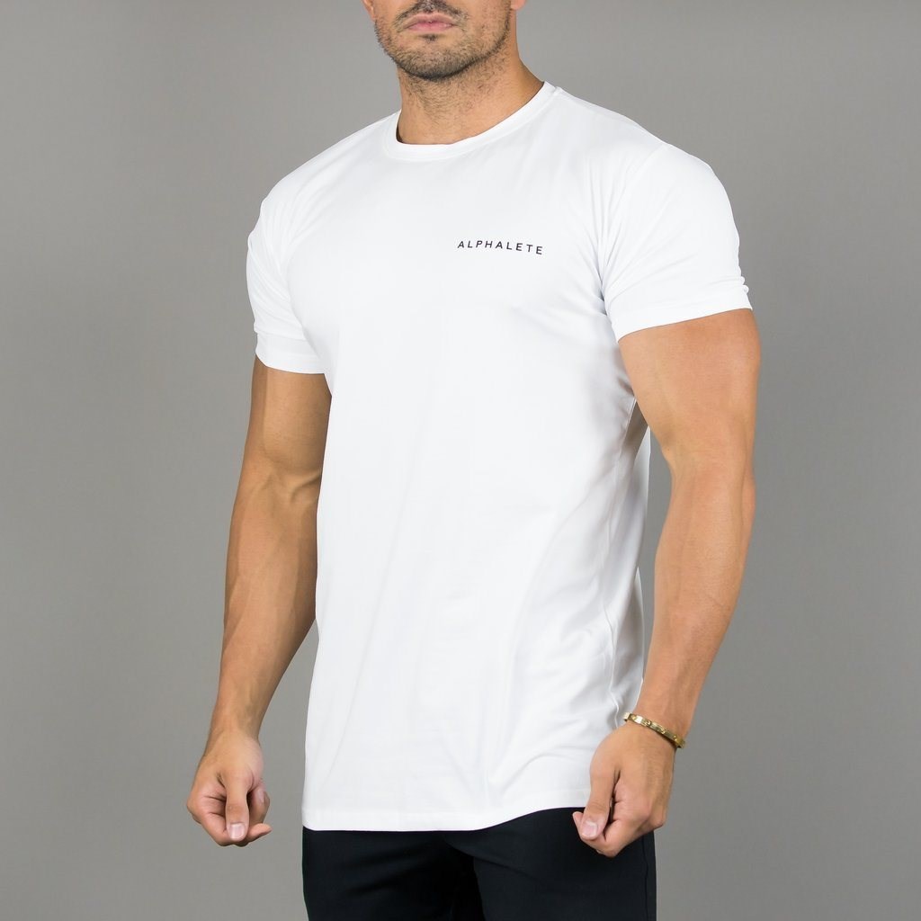 Sports men's t-shirt round neck running fitness short sleeve - 图0