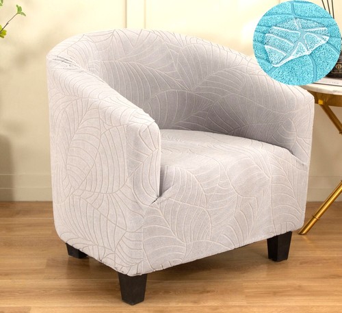 防水半圆单人沙发套罩笠全包万能盖布弧形儿童u型俱乐部小座圈椅 - 图0