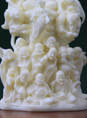 象牙果十八罗汉佛像大日如来摆件降龙伏虎罗汉尊者寺庙佛堂