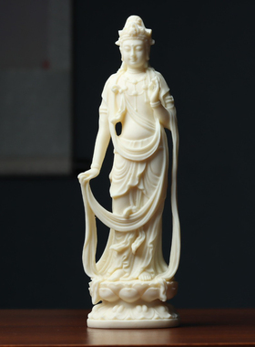 象牙果大势至观世音菩萨摆件家居客厅博古架摆放观音工艺品