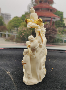 象牙果八仙过海摆件家居装饰品招财风水工艺品神象八仙玄关摆设
