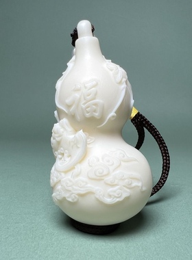 象牙果菩提葫芦福禄手把件祥云雕吊坠汽车挂件后视镜挂饰茶宠手玩