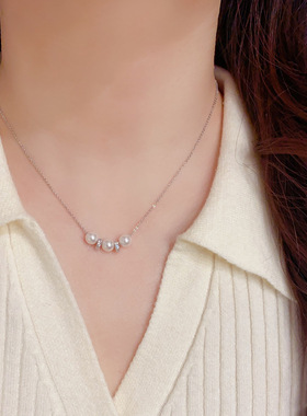 日韩简约百搭珍珠轻奢简约锁骨链